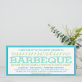 Einde van de zomer barbecuefeest kaart (Staand voorkant)