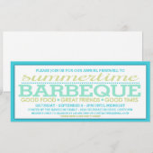 Einde van de zomer barbecuefeest kaart (Voorkant / Achterkant)