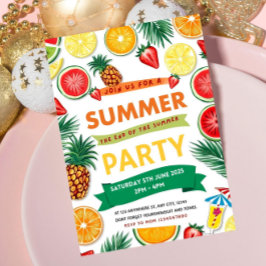 Einde van de zomer Party Invitation Summer Party P Kaart