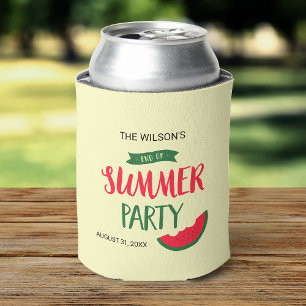 Einde van de zomerpartij: Rode groene watermeloen Blikjeskoeler