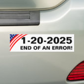 EINDE VAN EEN FOUT! BUMPERSTICKER (Op auto)