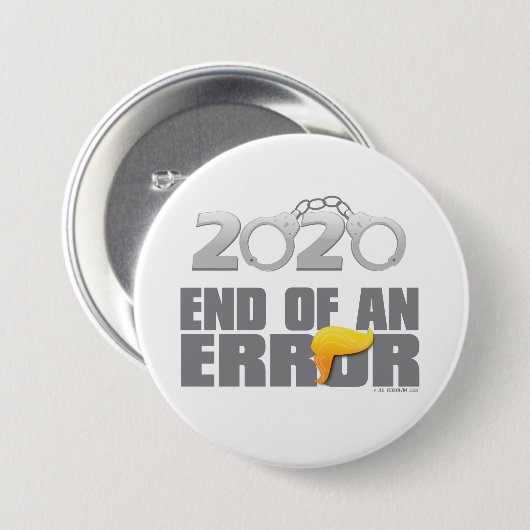 Einde van fout 2020-Button Ronde Button 7,6 Cm (Voorkant /achterkant)