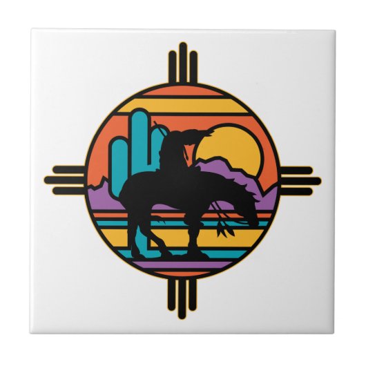 Einde van het Amerikaanse Indiaan Tegeltje (Voorkant)