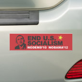 Einde van het Amerikaanse socialisme Bumpersticker (Op auto)