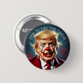 Einde van het circus | Beschuldig deze clown Ronde Button 5,7 Cm (Voorkant /achterkant)