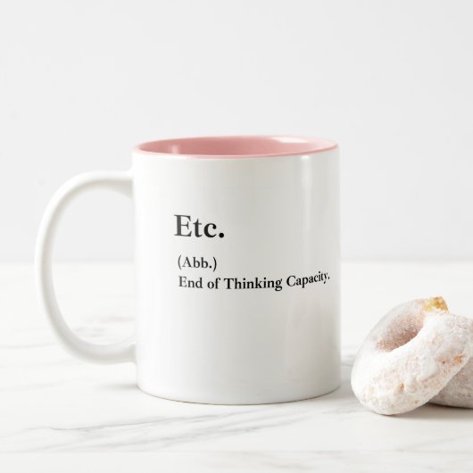 Einde van het denkvermogen - Funny Coffee Mok (Met donut)