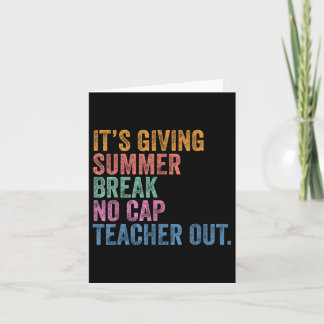 Einde van het jaar School Out Summer Break No Pet  Kaart
