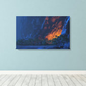 Einde van het land (nacht) canvas afdruk (Insitu (Houten vloer))