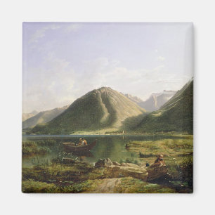 Einde van het meer van Genève, 1835 (olie op doek Magneet