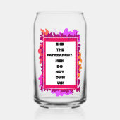 Einde van het pastoraat! blikvorm glas (Achterkant)