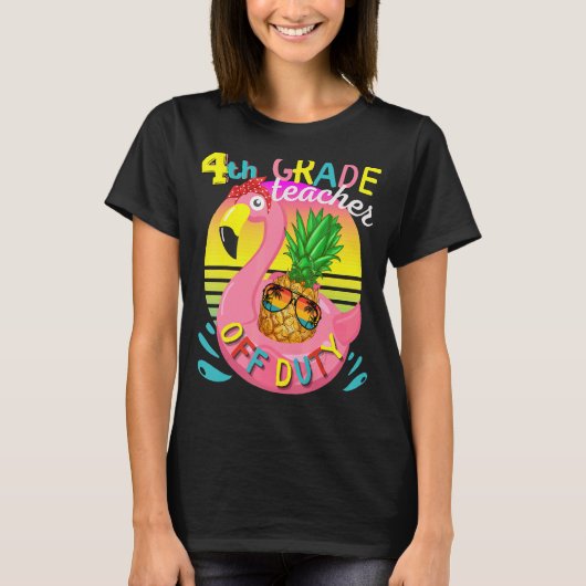 Einde van het schooljaar 4e klas docent t-shirt (Voorkant)