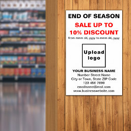 Einde van het seizoen Sale Business Wit Poster