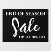 Einde van het seizoen Verkoopbord, Boutique Signag Raamsticker (Vel)