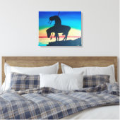 Einde van het spoor canvas afdruk (Insitu (Slaapkamer))