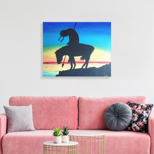 Einde van het spoor canvas afdruk (Insitu (Woonkamer))