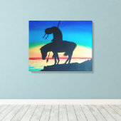 Einde van het spoor canvas afdruk (Insitu (Houten vloer))