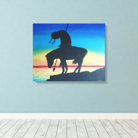 Einde van het spoor canvas afdruk (Insitu (Houten vloer))