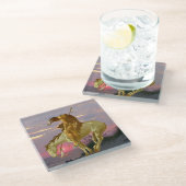 EINDE VAN HET SPOOR GLAZEN ONDERZETTER (Schuin)