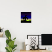 Einde van het Trail Sihouette met Poster van de Na (Thuiskantoor)