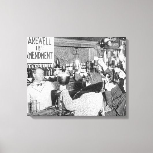 Einde van het verbod - arewell 18e wijziging canvas afdruk (Voorkant)