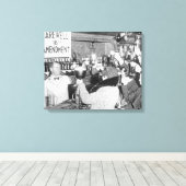 Einde van het verbod - arewell 18e wijziging canvas afdruk (Insitu (Houten vloer))