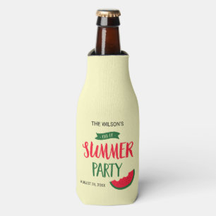 Einde van het Zomerfeest Rode Groene Watermeloen Flesjeskoeler