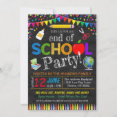 Einde-van-schoolfeest uitnodiging (Voorkant)