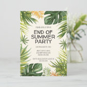 Einde van zomerpartij kaart (Staand voorkant)