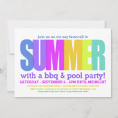 Einde van zomerpartij kaart (Voorkant)