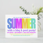 Einde van zomerpartij kaart (Staand voorkant)