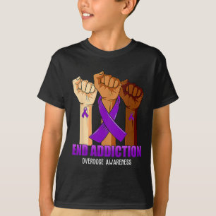 Einde Verslaving Overdosis Awareness Lint T-shirt