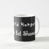 Einde Wereldhonger - Bring Back Fat Shaming Koffiemok (Voorkant rechts)