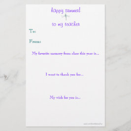 Eindejaars-brief van een leraar bedanken