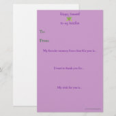 Eindejaars-brief van een leraar bedanken (Voorkant / Achterkant)