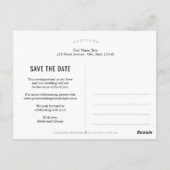 Eindelijk BEWERKBARE KLEUR De datum opslaan Briefkaart (Achterkant)