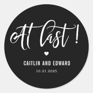 Eindelijk bewerkbare KLEUR Sla de datum Stickers o