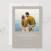 Eindelijk bewerkbare kleur Sla de datumkaart op Bedankkaart (Achterkant)