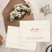 Eindelijk! Borstel Goud & Terracotta Script Bruilo Save The Date