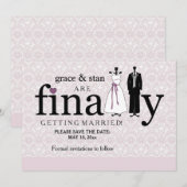 Eindelijk, de aankondiging om de datum te reserver (Voorkant / Achterkant)