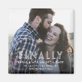 Eindelijk de datum bruiloft magneet opslaan (Voorkant)