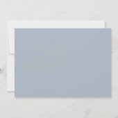 Eindelijk Dusty Blue Minimalist Script Wedding Kaart (Achterkant)