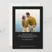 Eindelijk EDITABLE Achtergrondkleur Save The Date Kaart (Achterkant)