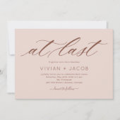 Eindelijk EDITABLE COLOR Modern Weddenschap Bedankkaart (Voorkant)