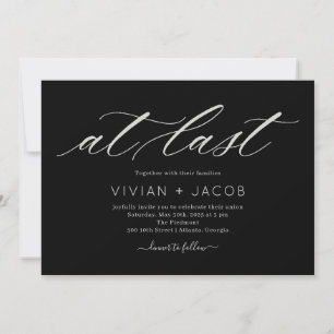Eindelijk EDITABLE COLOR Modern Weddenschap Kaart