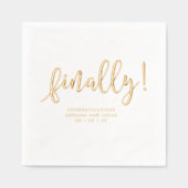 Eindelijk een eenvoudige moderne script engagement folie servetten (Voorkant)