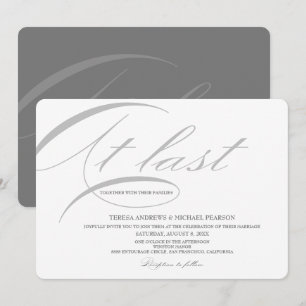 Eindelijk een kalligrafie Moderne Minimalistische Kaart