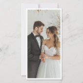 Eindelijk Elegante Moderne Roze Strik Foto Boekleg Save The Date (Achterkant)