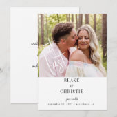 Eindelijk foto bruiloft Bewaar de datum Save The Date (Voorkant / Achterkant)
