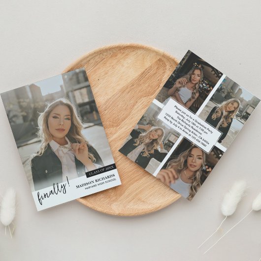 Eindelijk Fotocollage Afstudeerfeest Kaart