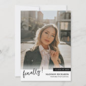 Eindelijk Fotocollage Afstudeerfeest Kaart (Voorkant)